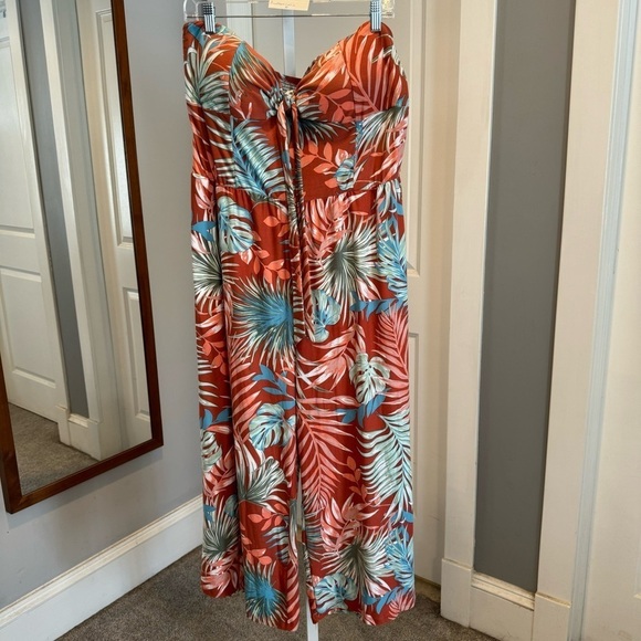 No Boundries Tropical Floral Print strapless jumpsuit size XXXL (21) - Picture 2 of 13